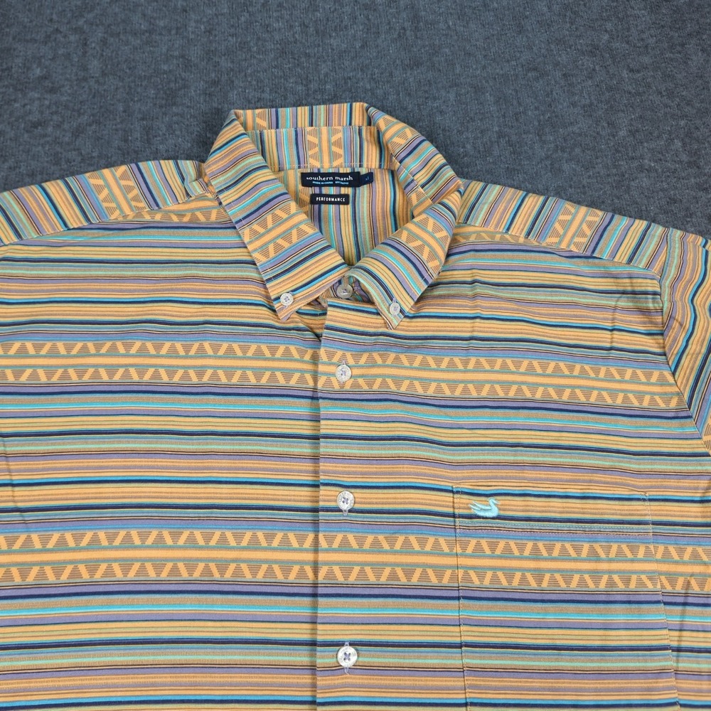 Southern Marsh Shirt Mens Extra Large Multicolor Performance Aztec Casual